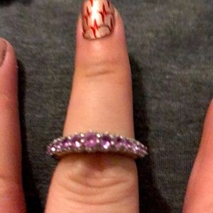Genuine Madagascar purple sapphire ring
